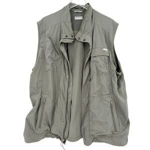 Columbia olive green Silver Ridge Utility Vest men's XL or XXL outdoors camp